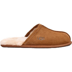 UGG Scuff Δερμάτινες Χειμερινές Ανδρικές Παντόφλες με Γούνα Ταμπά 1101111-CHE