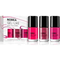 NOBEA Day-to-Day 3-Piece Gel-like Nail Polish set Σετ βερνίκι νυχιών Cocktail Party