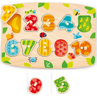 Παιδικό Puzzle Hape Ξύλινο Peg Νούμερα 10 Κομμάτια