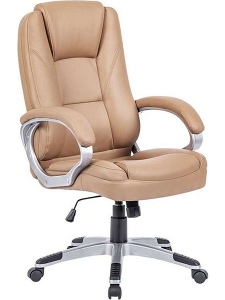 Woodwell BF6950 Καρέκλα Γραφείου Διευθυντική με Προσκέφαλο Στήριξη Μέσης και Ανάκλιση Μπεζ ΕΟ278,5