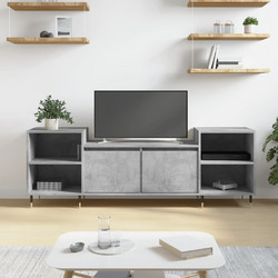 vidaXL Έπιπλο Τηλεόρασης Ξύλινο Γκρι Μ160xΠ35xΥ55cm 831336