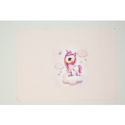 Σουπλά Φαγητού bebe Unicorn 74 35 X 50 Ροζ Υφασμάτινο - Dimcol
