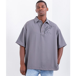 Tee Library Wind & Grass Boxy Polo Oversizesd T-Shirt (TCPQ-22)