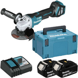 Makita DGA517RTJ Γωνιακός Τροχός Μπαταρίας 115mm με Ρύθμιση Στροφών