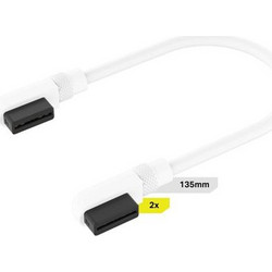 Corsair iCUE Link Cable, 2x135mm With Slim 90-Degree Connectors, White (CL-9011134-WW)