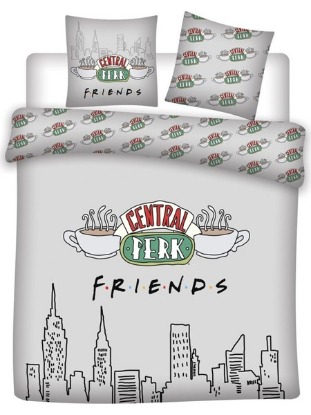 Σετ Διπλή Παπλωματοθήκη + Μαξιλαροθήκες FRIENDS - DUVET COVER 240X220 - CENTRAL PERK