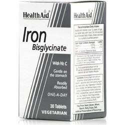Health Aid Iron Bisglycinate 30 Ταμπλέτες