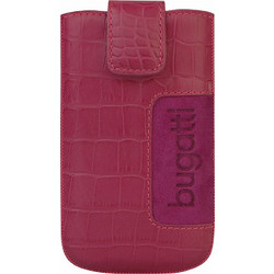 Θήκη Bugatti SlimCase Leather Croco Pink Size ML (70 X 128mm)