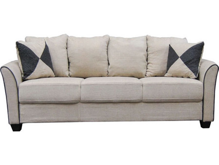 Woodwell Ashley Τριθέσιος Καναπές Μπεζ 198x80x88cm Ε986,3