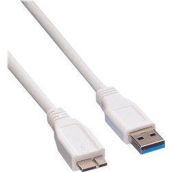 Value Cable USB-A 3.2 To Micro-USB-B 3.2 2.0m White 11.99.8874-10