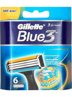 Gillette Blue 3 Ξυραφάκι μιας Χρήσης με 3 Λεπίδες & Λιπαντική Ταινία 6τμχ