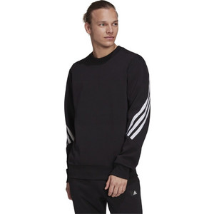 Adidas Sportswear Future Icons 3-Stripes Sweatshirt Ανδρικό Αθλητικό Φούτερ Μαύρο HB1419