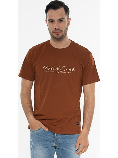 ORIGIN T-Shirt Λαιμόκοψη Με Στάμπα 242704 ΚΑΜΕΛ ΚΑΜΕΛ
