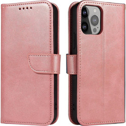 Wallet Case with Stand for iPhone 15 Plus Magnet Case - Pink