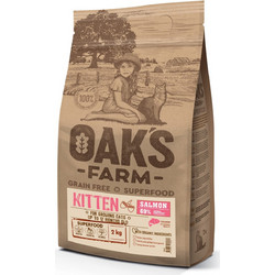 Oak's Farm Grain Free Kitten with Salmon 6kg
