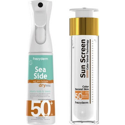Frezyderm Sea Side Dry Mist SPF50 300ml + Sun Screen Color Velvet Face Ceam SPF50 50ml
