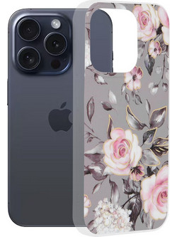 Techsuit Marble Series - θήκη για Apple iPhone 15 Pro - Γκρι