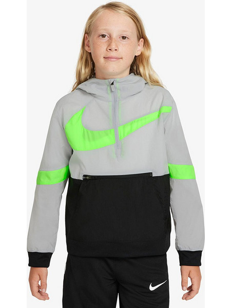 Nike Crossover Αθλητικό Παιδικό Μπουφάν Χειμωνιάτικο Pullover Μαύρο Γκρι DJ5727-077