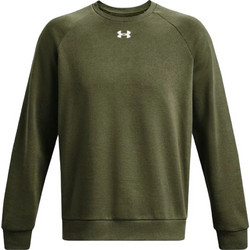Under Armour Rival Fleece Crew Ανδρικό Αθλητικό Φούτερ Χακί 1379755-390