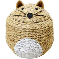 Καλάθι Αποθήκευσης Παιδικό Tigro 021912 Φ36x56cm Natural-White Μέταλλο,Seagrass