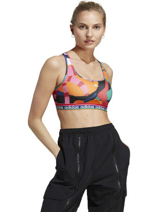 Adidas x FARM Rio Bra Αθλητικό Μπουστάκι με Μέτρια Στήριξη Πολύχρωμο HS1187