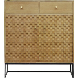 Zaros Ντουλάπι MDF Natural Με Μεταλλικά Πόδια 79,5x40x89 Εκ. EP478