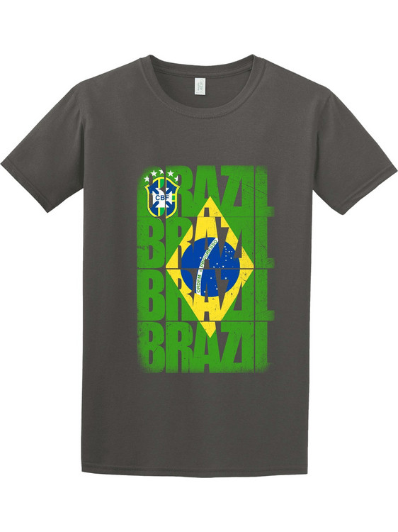 Gildan Brazil Παιδικό T-Shirt Ανθρακί