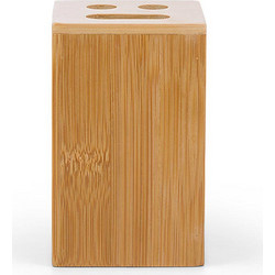 Coincasa θήκη για οδοντόβουρτσες από ξύλο bamboo 11 x 7 x 7 cm - 007357076 Καμηλό