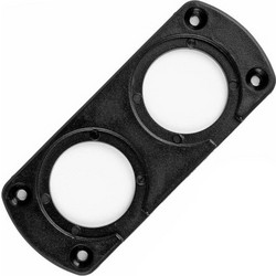 Amio - ΠΑΝΕΛ ΔΙΠΛΟ ΓΙΑ ΠΡΙΖΕΣ ΜΑΥΡΟ MOD-13 105x43x4,5 mm ΔΙΑΜΕΤΡΟ ΤΡΥΠΑΣ: 3cm (02863/AM)