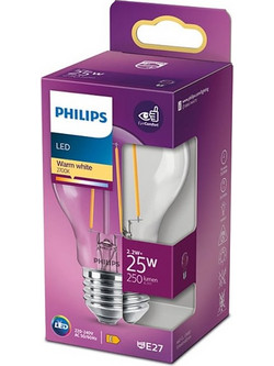 Philips E27 LED Warm White Filament Pear Bulb 2.2W LPH02332
