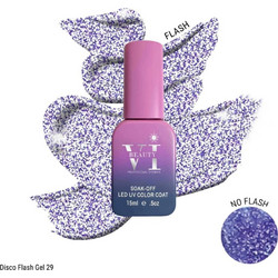Mixcoco Disco Flash Gel 02 Glitter Ημιμόνιμο Βερνίκι Νυχιών 15ml