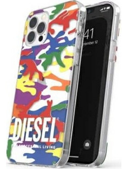 Diesel Clear Case Pride Camo AOP - Apple iPhone 12 / 12 Pro - Διάφανο
