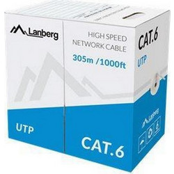 Lanberg U/UTP Cat.6 Καλώδιο Δικτύου Ethernet 305m Black LCU6-21CU-0305-BK