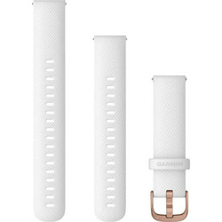 Garmin Quick Release 18mm Λουράκι Σιλικόνης White / Rose Gold