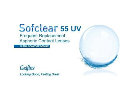 Gelflex Sofclear 55 UV 6 Μηνιαίοι Φακοί Επαφής Υδρογέλης με UV Προστασία