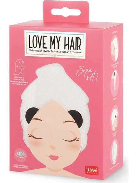 LEGAMI LOVE MY HAIR - ΤΟΥΡΜΠΑΝΙ ΠΕΤΣΕΤΑ ΜΑΛΛΙΩΝ - PANDA (HTW0001)