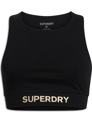 Superdry Αθλητικό Μπουστάκι με Μέτρια Στήριξη Μαύρο W6011835A