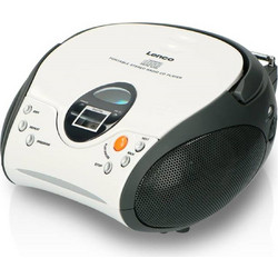 Lenco SCD-24 Φορητό Ράδιο CD Player με MP3 Μαύρο Λευκό