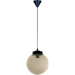 Heronia Lighting Κρεμαστό Φωτιστικό Οροφής Μπάλα Μονόφωτο E27 Μαύρο Φ20cm GL-600/25 1L BL-FUME