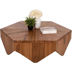 HomeMarkt Hexagon Τραπεζάκι Σαλονιού Πολύγωνο Ξύλινο Μ114xΠ99xΥ34cm HM9790