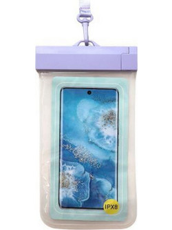 iNOS Waterproof Θήκη για Smartphones έως 6.9'' Διάφανο-Λιλά
