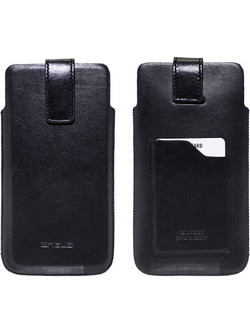 Θήκη Protect Ancus Universal 2XL έως 6.2" Δέρμα Μαύρη με Θήκη Κάρτας