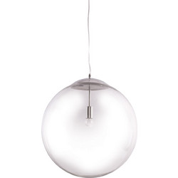 Home Lighting Chiara Κρεμαστό Φωτιστικό Οροφής Μπάλα Μονόφωτο E27 Διαφανές Φ40cm 77-3704