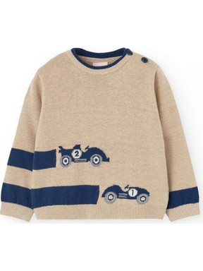 BOBOLI Knitwear pullover for baby boy -BCI - 719108 - ΑΓΟΡΙ - beig