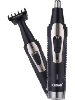Kemei Trimmer Μηχανή Ανδρική Επαναφορτιζόμενη Προσώπου Μύτης & Αυτιών KM-6675
