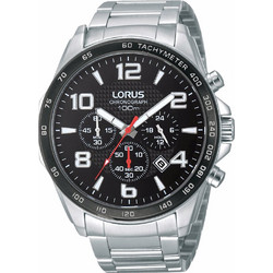 Lorus Ανδρικό Ρολόι Χρονογράφος με Ασημί Μεταλλικό Μπρασελέ RT351CX9