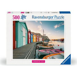 Puzzle Ravensburger Boathouses In Smogen 500 Κομμάτια