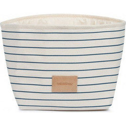ST GERMAIN. Καλάθι Django μικρό Blue Thin Stripes/ Natural
