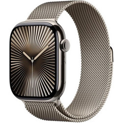 Apple Watch Series 10 Cellular 46mm Titanium Milanese Loop Gold / Natural