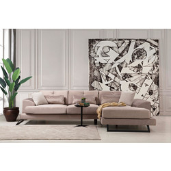 Papatya Frido Corner Right Γωνιακός Καναπές Υφασμάτινος Beige 308x190cm